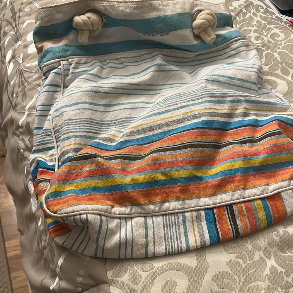 Aeropostale Blue Tote with Rope Handles